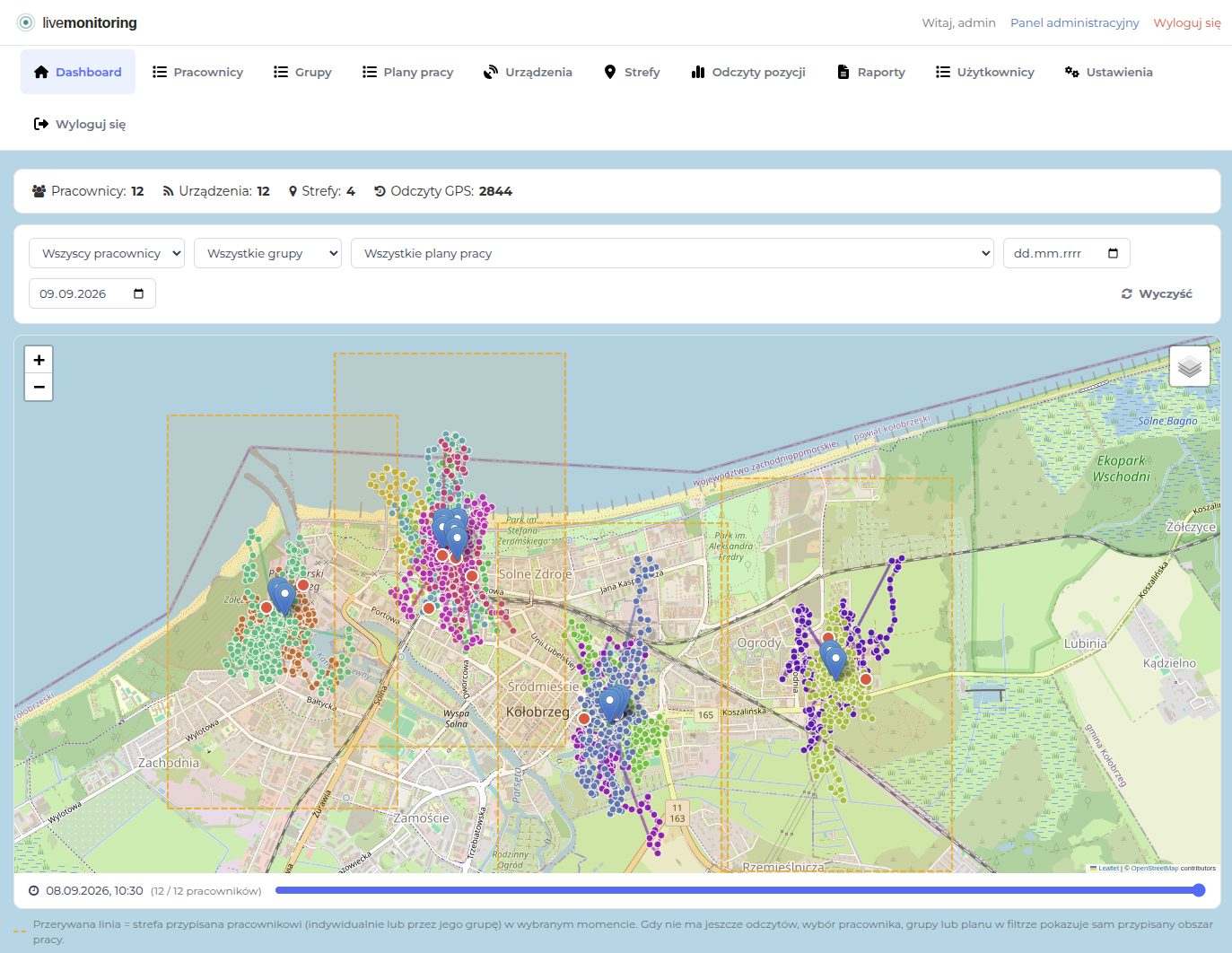 Zrzut ekranu LiveMonitoring