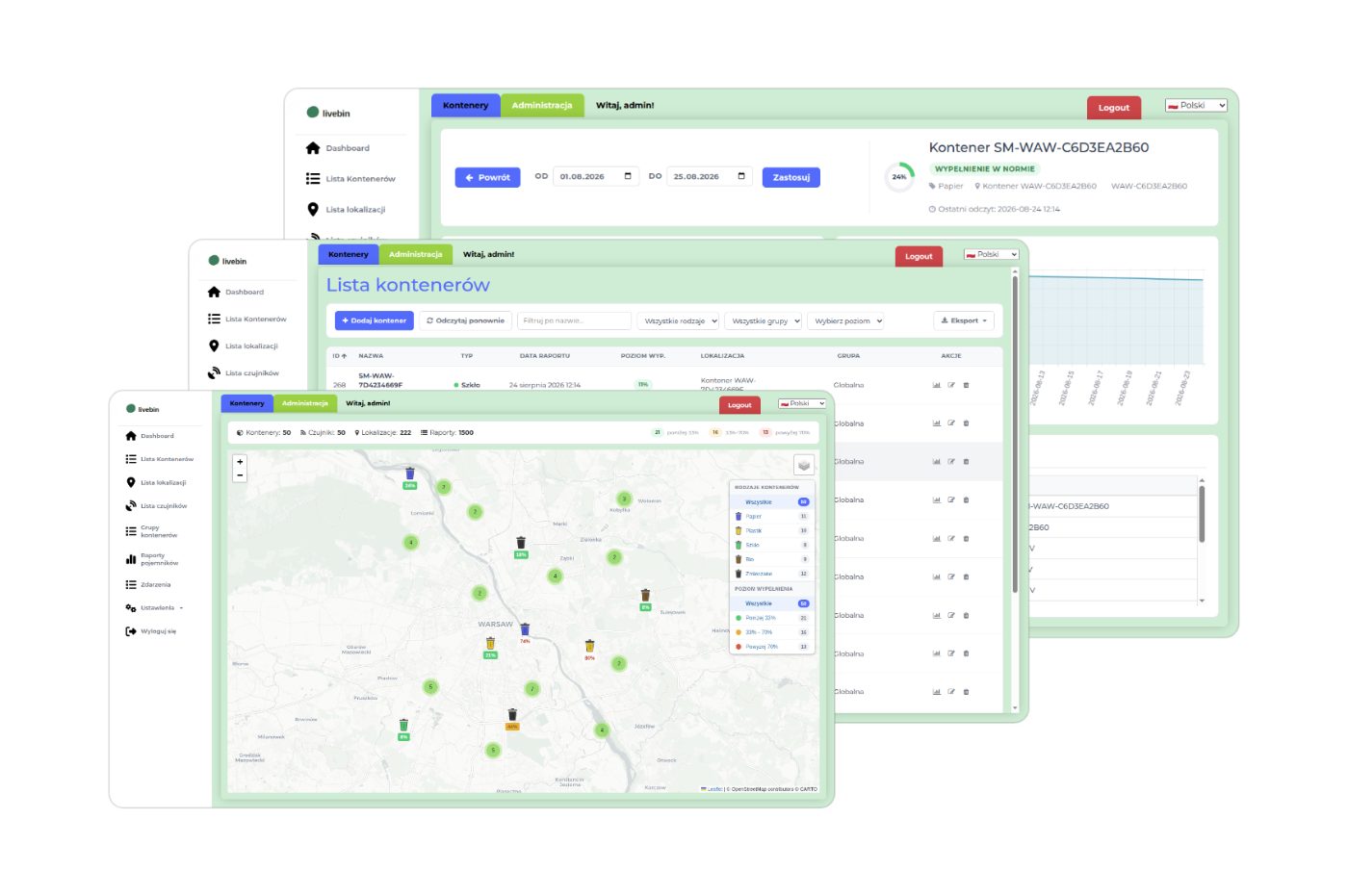 Zrzut ekranu Livebin Portal